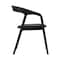 Armen Living Apache Black Oak Wood and Faux Leather Dining Chair LCAPSIBLK - alternate 5